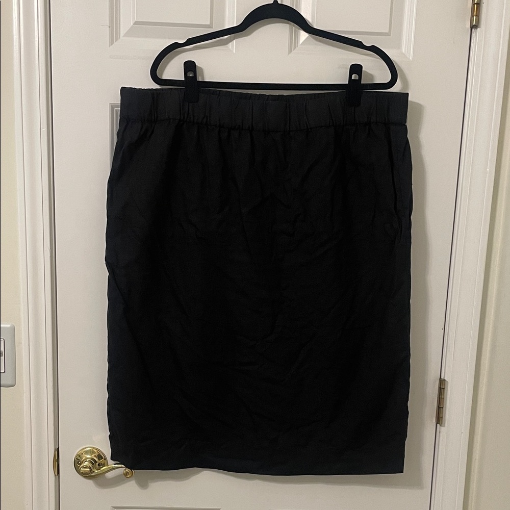 J. Crew Elegant Black Pencil Skirt
